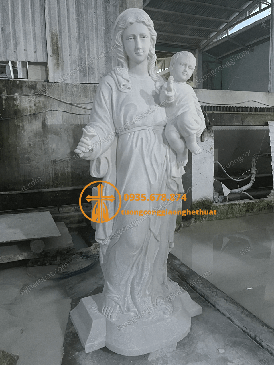 Tượng Đức Mẹ Hằng Cứu Giúp Bằng Đá Tự Nhiên Đẹp Nhất