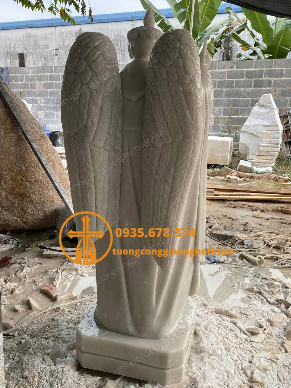 Tượng Thánh Vinh Sơn Bằng Đá Trắng Đẹp, Chất Lượng