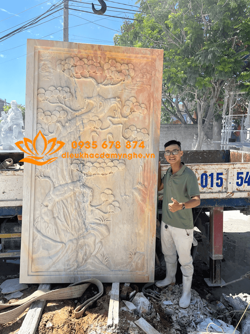 Tranh Phù Điêu Bằng Đá Cẩm Thạch